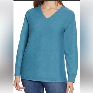 Ella Moss NWT Teal Ribbed Women's Sweater